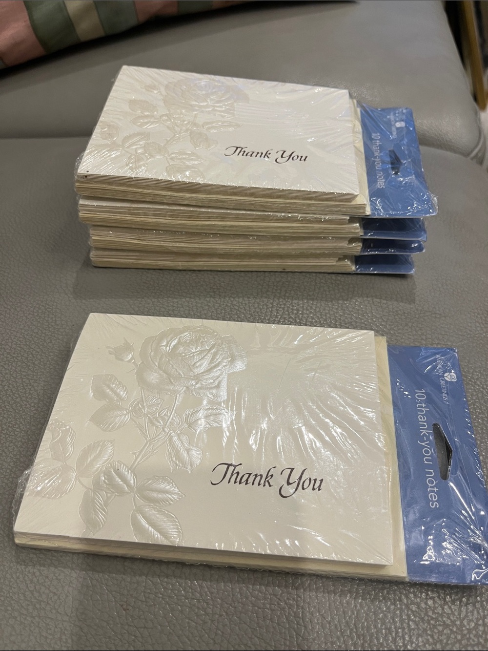 Thank you notes Vintage Embossed Rose Thank You Note Cards Lot of 5 x 10 packs